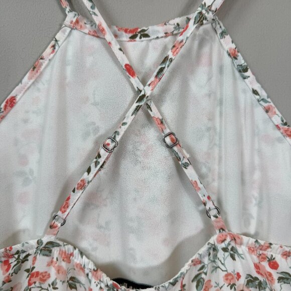 Abercrombie & Fitch Floral Dainty Mini Dress Women's Small White Cottage Boho - Picture 10 of 15